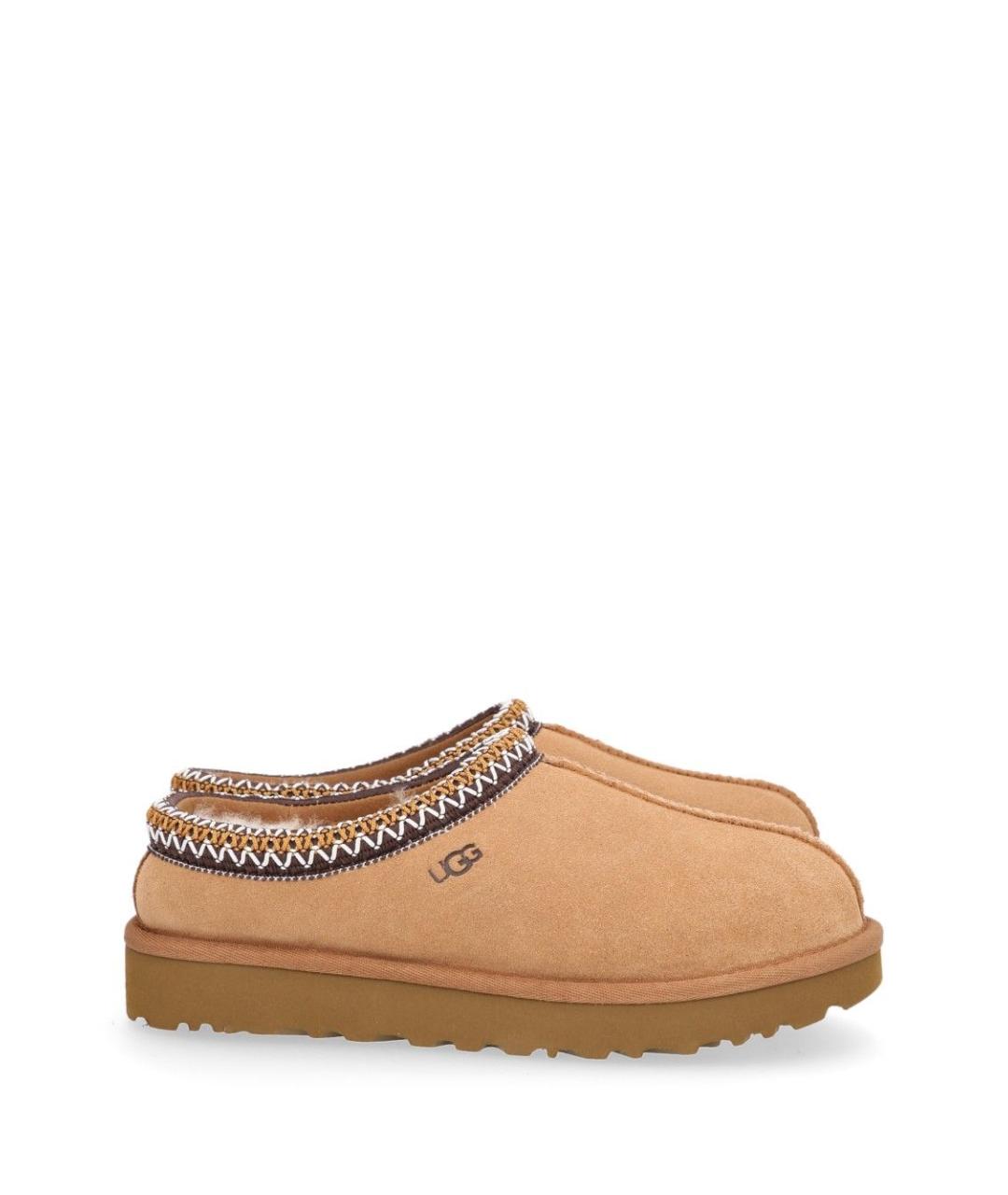 UGG Бежевые замшевые сабо, фото 6