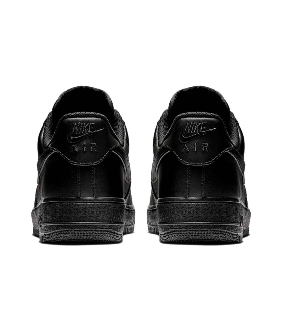NIKE Черные кожаные низкие кроссовки / кеды, фото 4