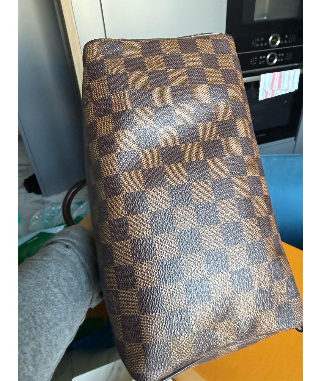 LOUIS VUITTON Коричневая сумка с короткими ручками из канвы, фото 5