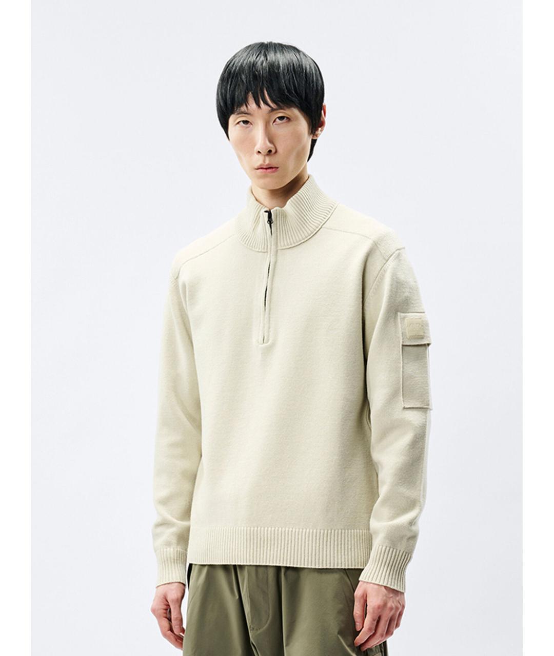 CP COMPANY Бежевый шерстяной джемпер / свитер, фото 2