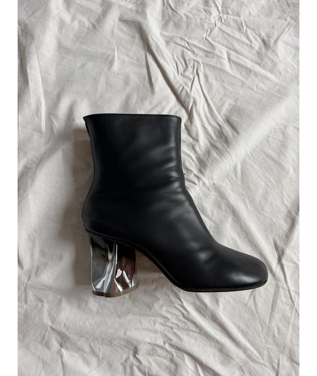 MAISON MARGIELA Черные кожаные ботильоны, фото 6