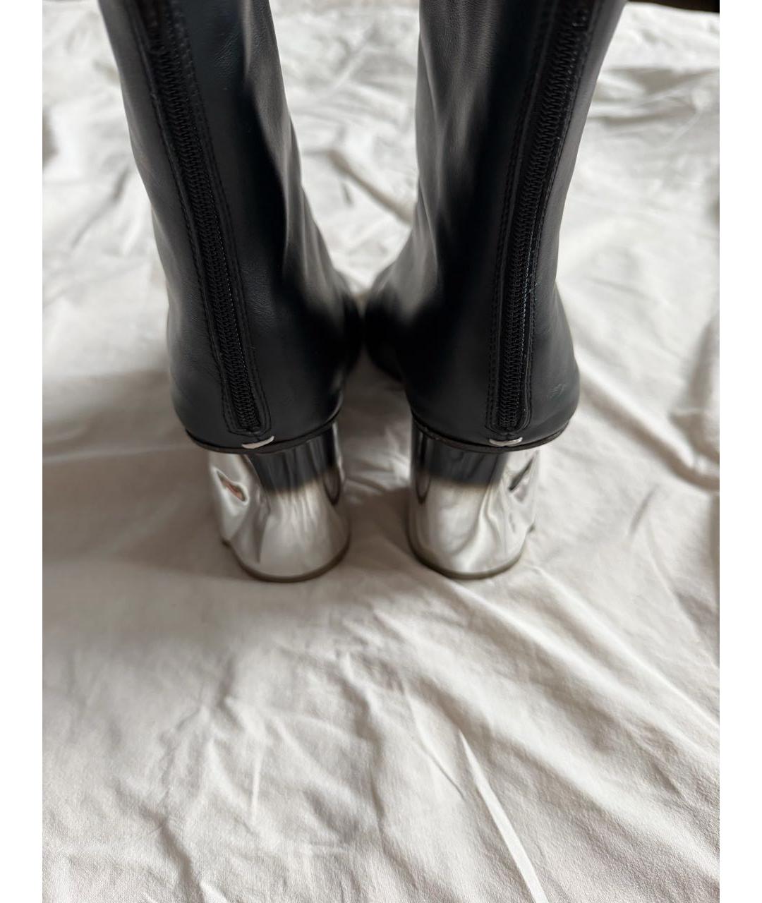 MAISON MARGIELA Черные кожаные ботильоны, фото 4