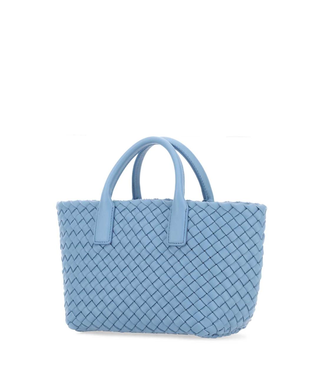 BOTTEGA VENETA Голубая кожаная сумка тоут, фото 2