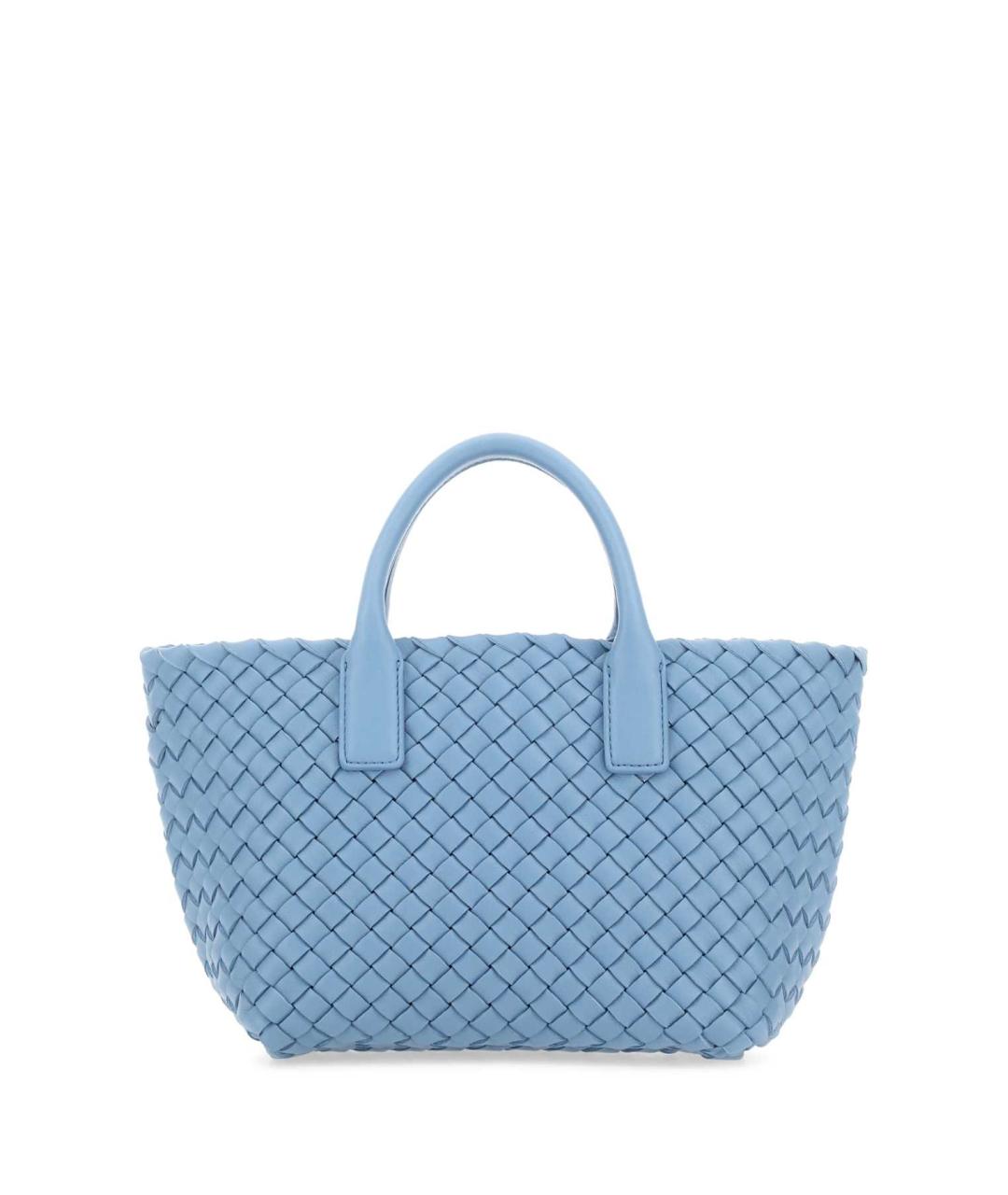 BOTTEGA VENETA Голубая кожаная сумка тоут, фото 1