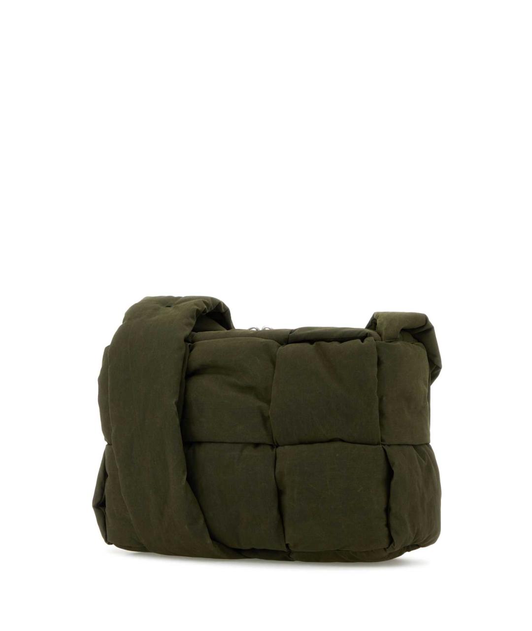 BOTTEGA VENETA Зеленая хлопковая сумка на плечо, фото 2