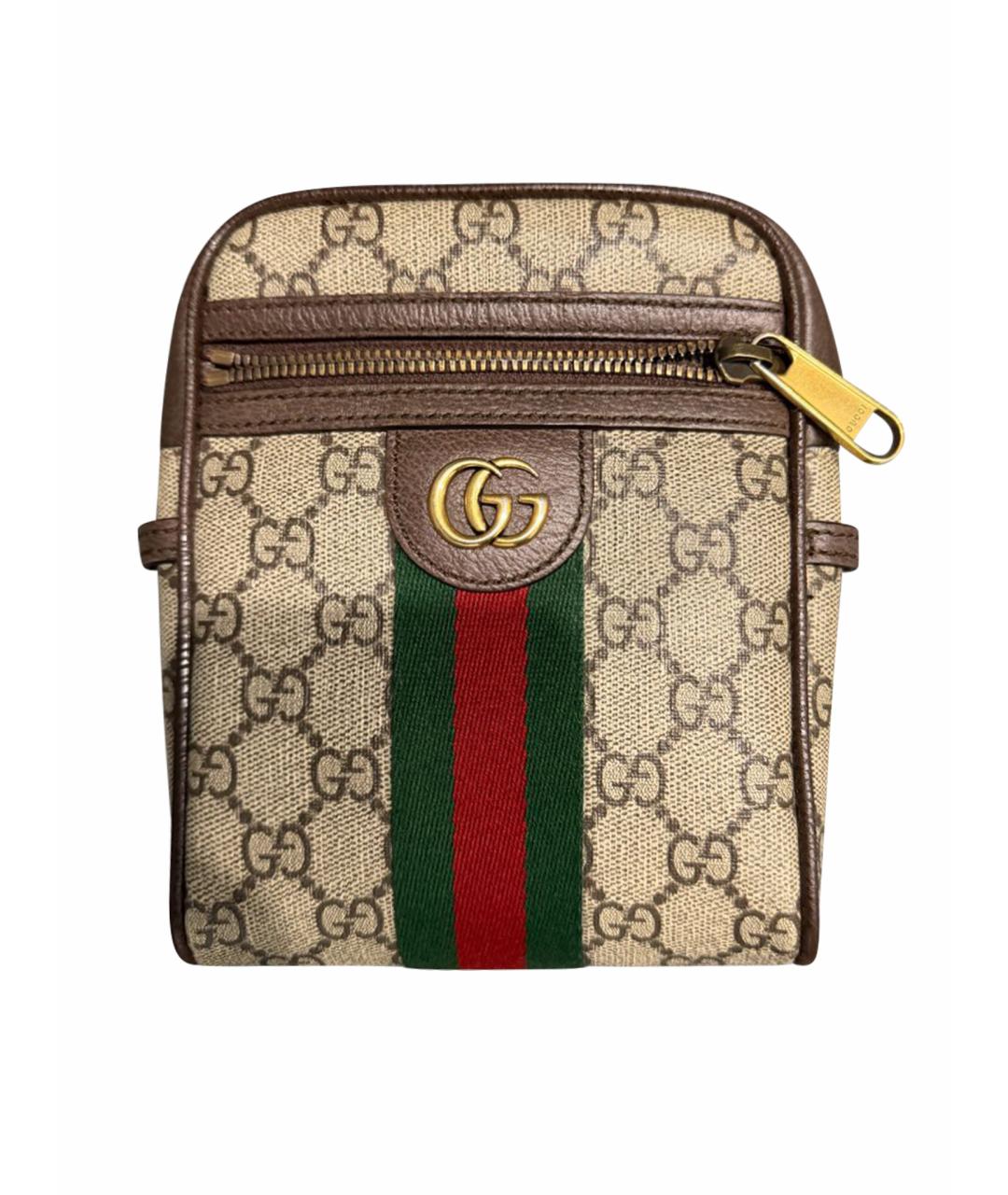 GUCCI Коричневая сумка на плечо, фото 1