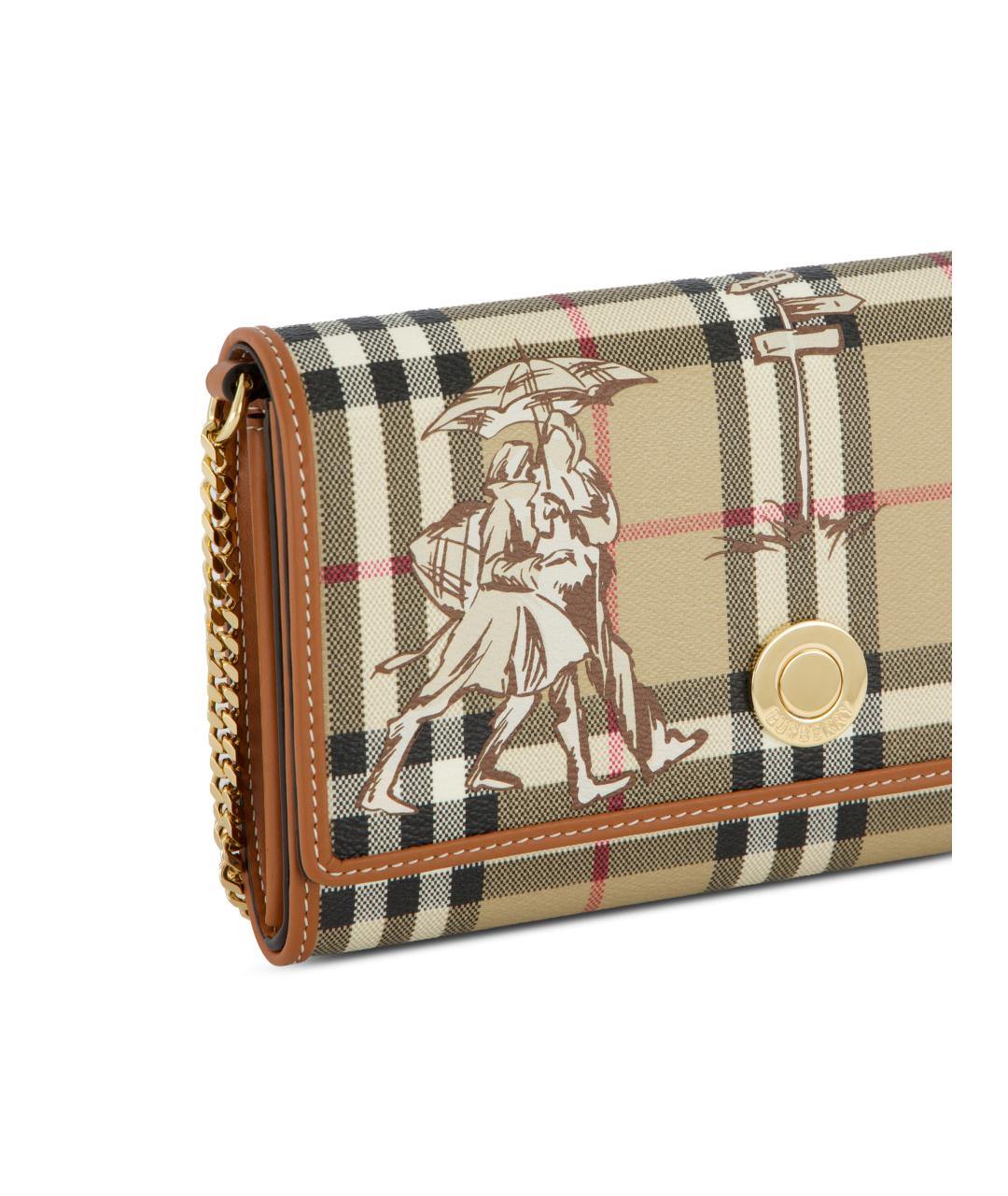 BURBERRY Бежевый кошелек, фото 4