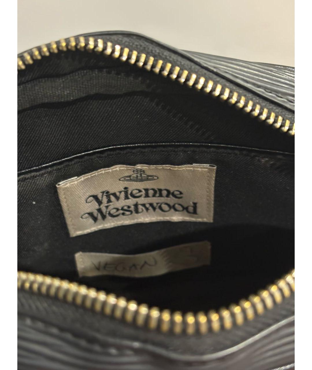 VIVIENNE WESTWOOD Черная сумка через плечо из искусственной кожи, фото 4