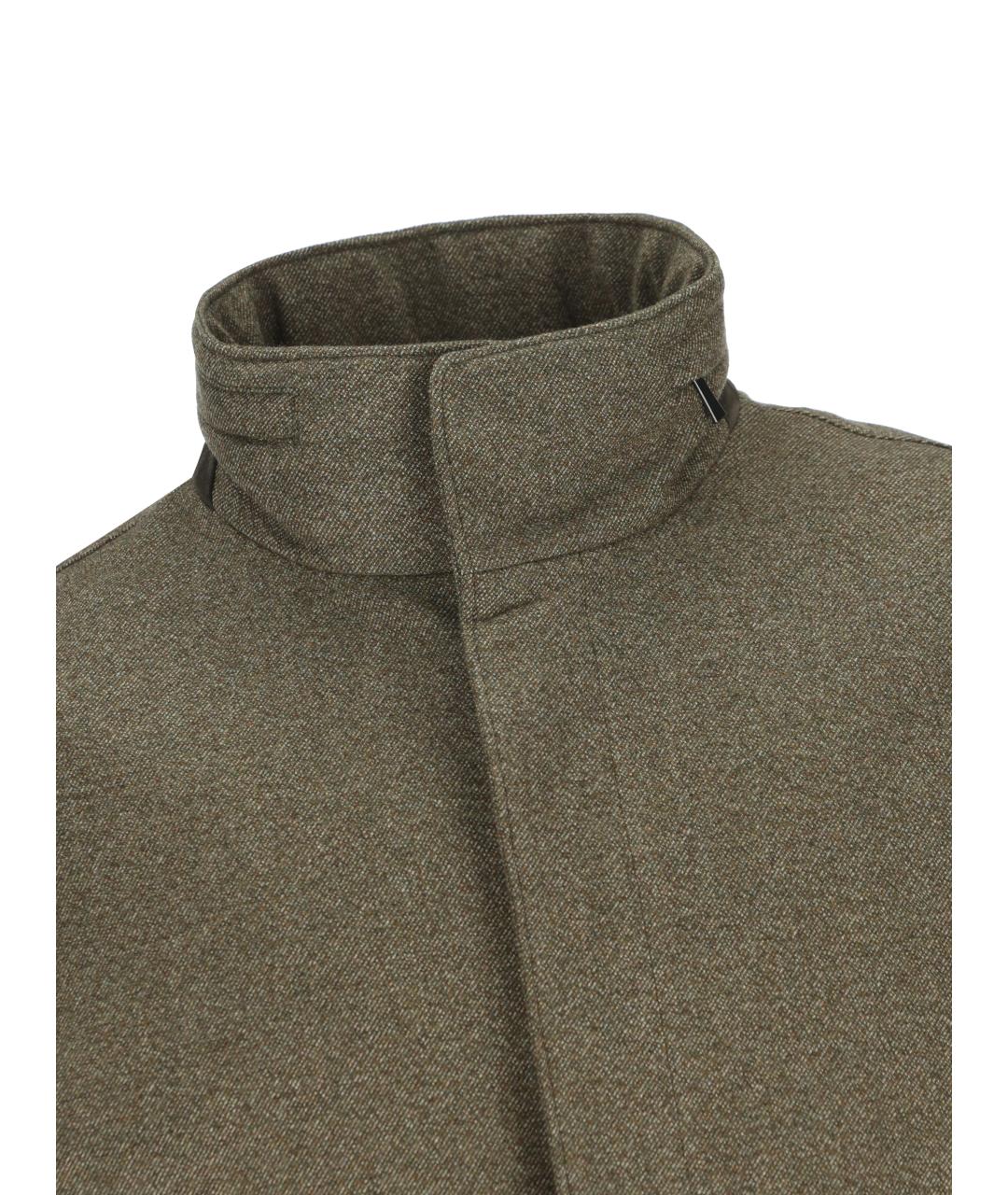 LORO PIANA Зеленая шерстяная куртка, фото 4