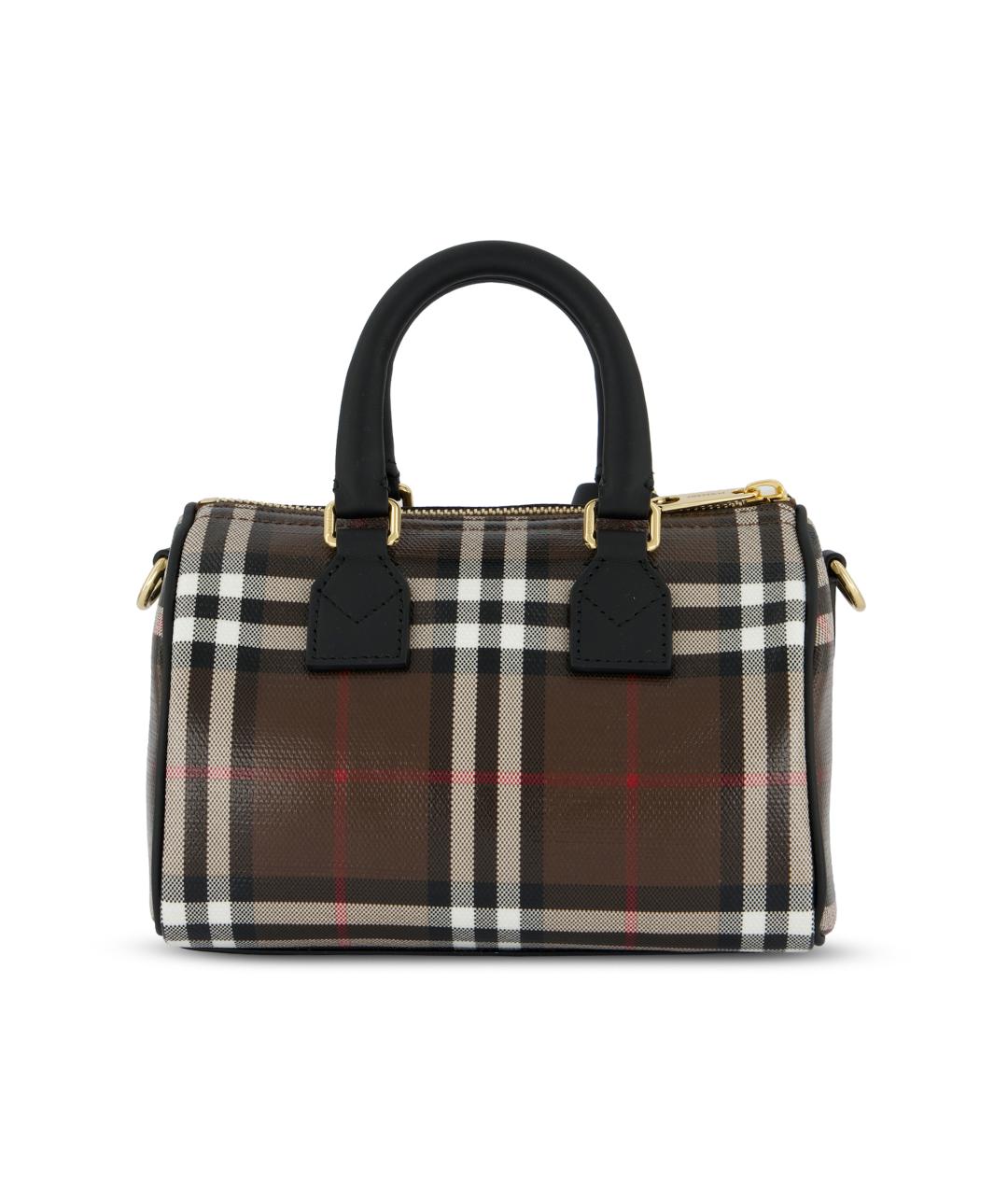 BURBERRY Коричневая хлопковая сумка тоут, фото 2