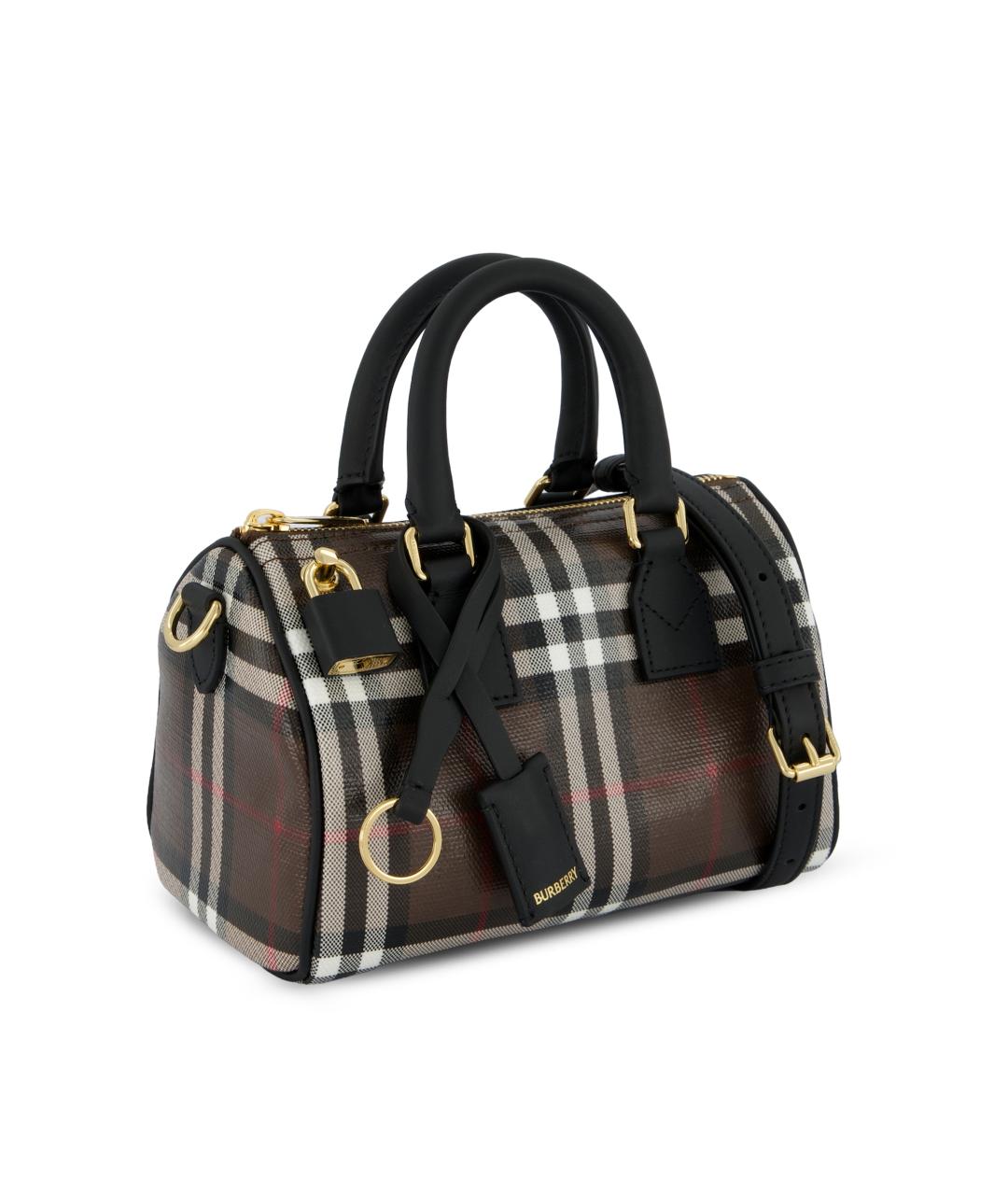 BURBERRY Коричневая хлопковая сумка тоут, фото 3