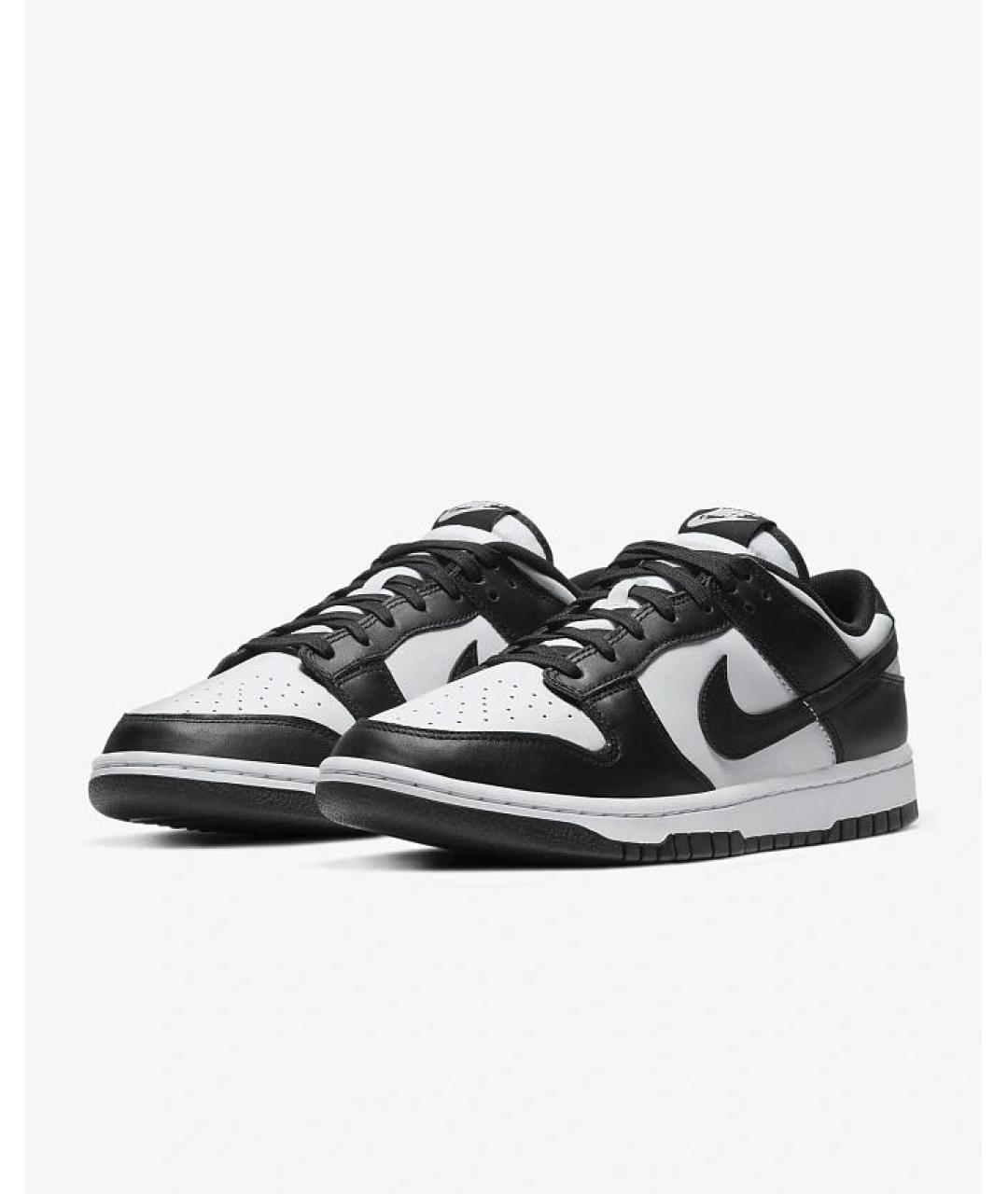 NIKE Черные кожаные низкие кроссовки / кеды, фото 2