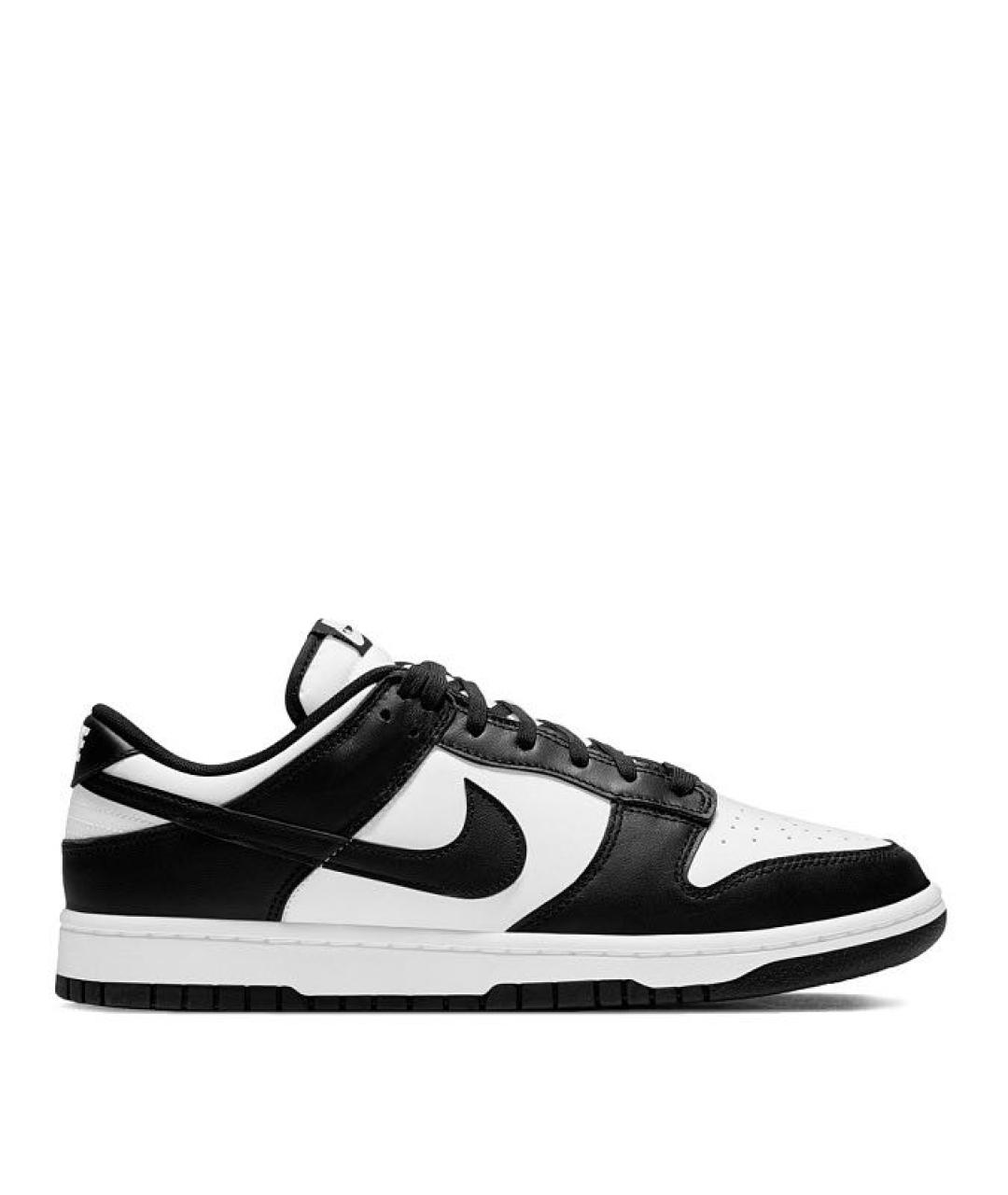 NIKE Черные кожаные низкие кроссовки / кеды, фото 6