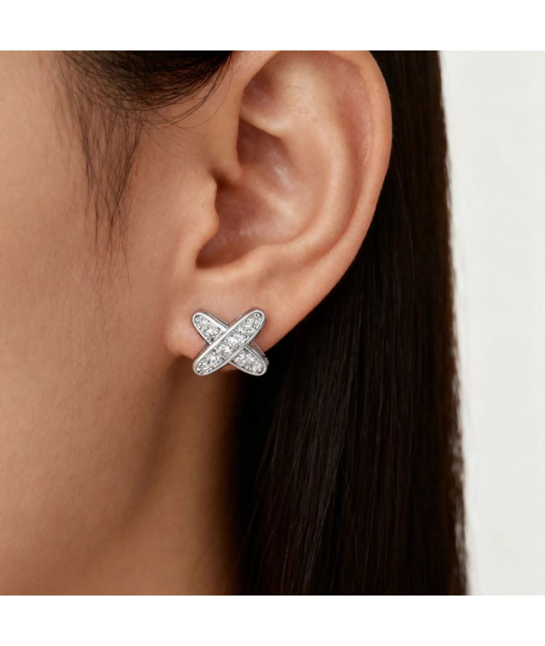 CHAUMET Серебряные серьги из белого золота, фото 4