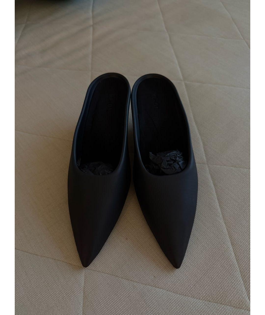YEEZY Черные резиновые мюли, фото 2