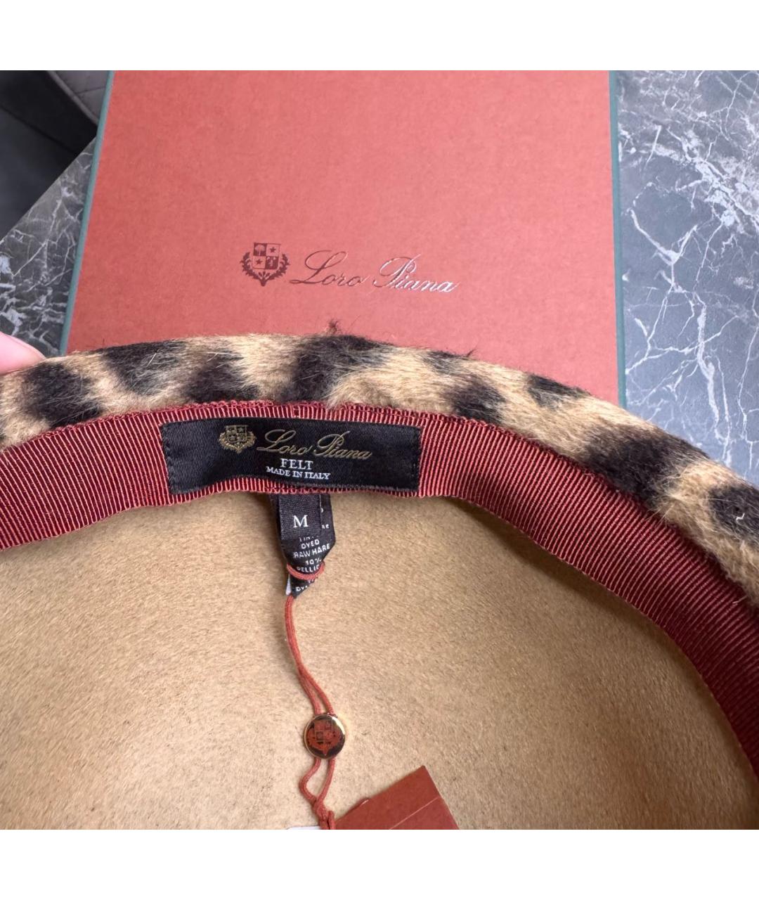 LORO PIANA Бежевая шерстяная шляпа, фото 4