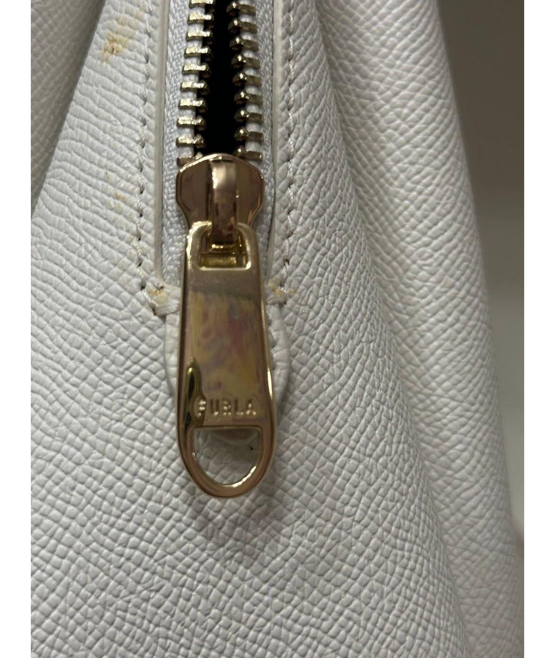 FURLA Белая кожаная сумка тоут, фото 4
