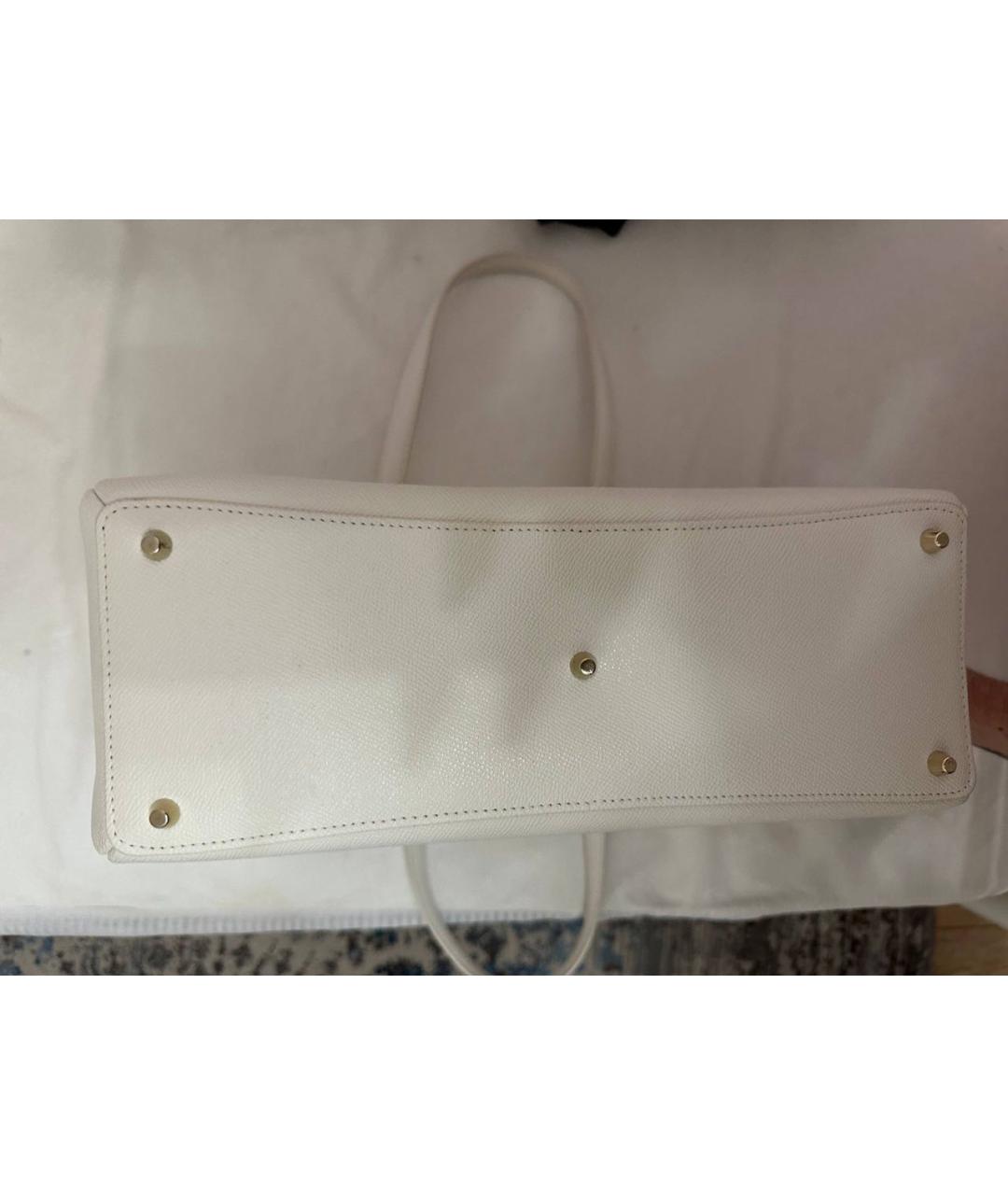 FURLA Белая кожаная сумка тоут, фото 6