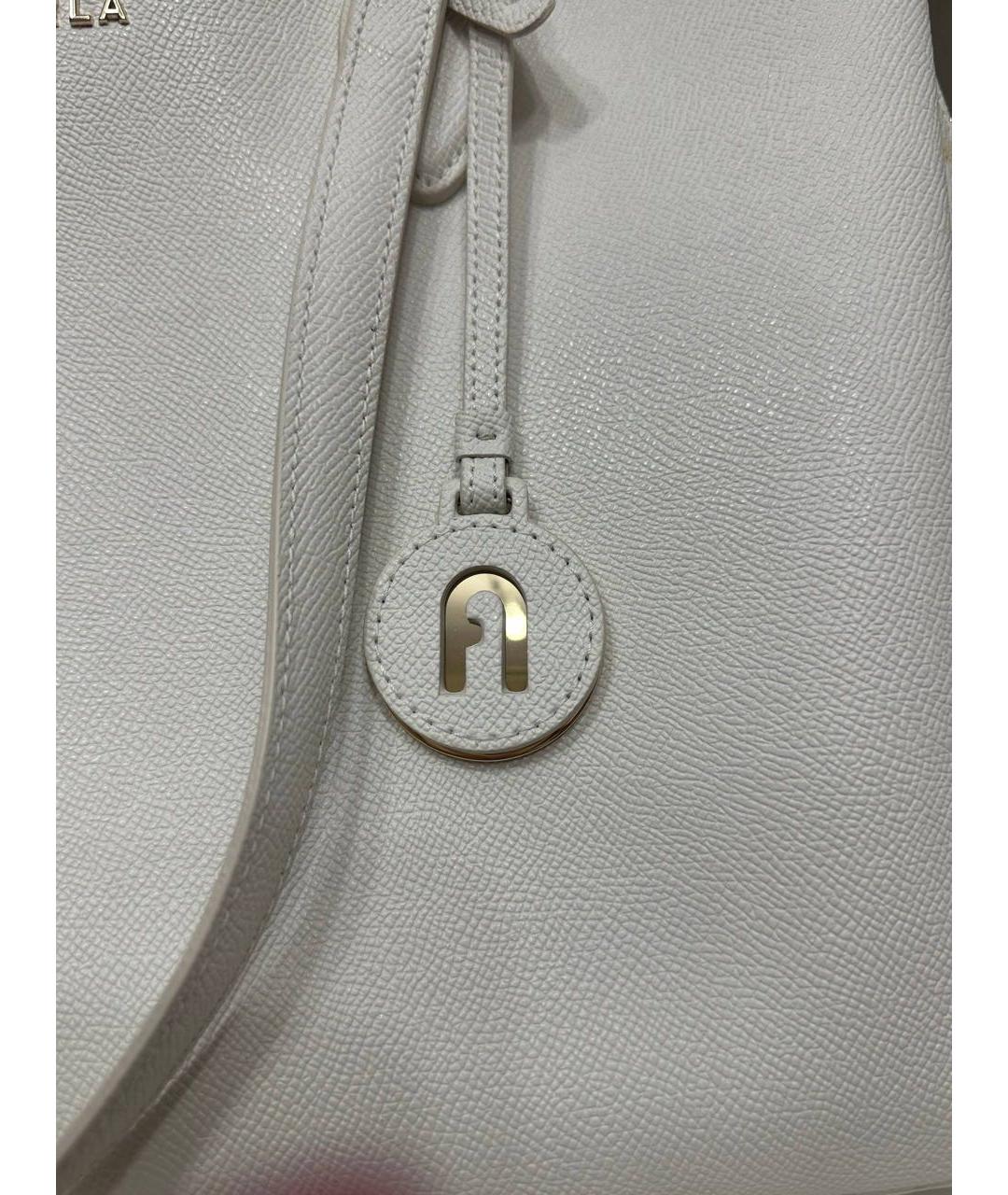 FURLA Белая кожаная сумка тоут, фото 5