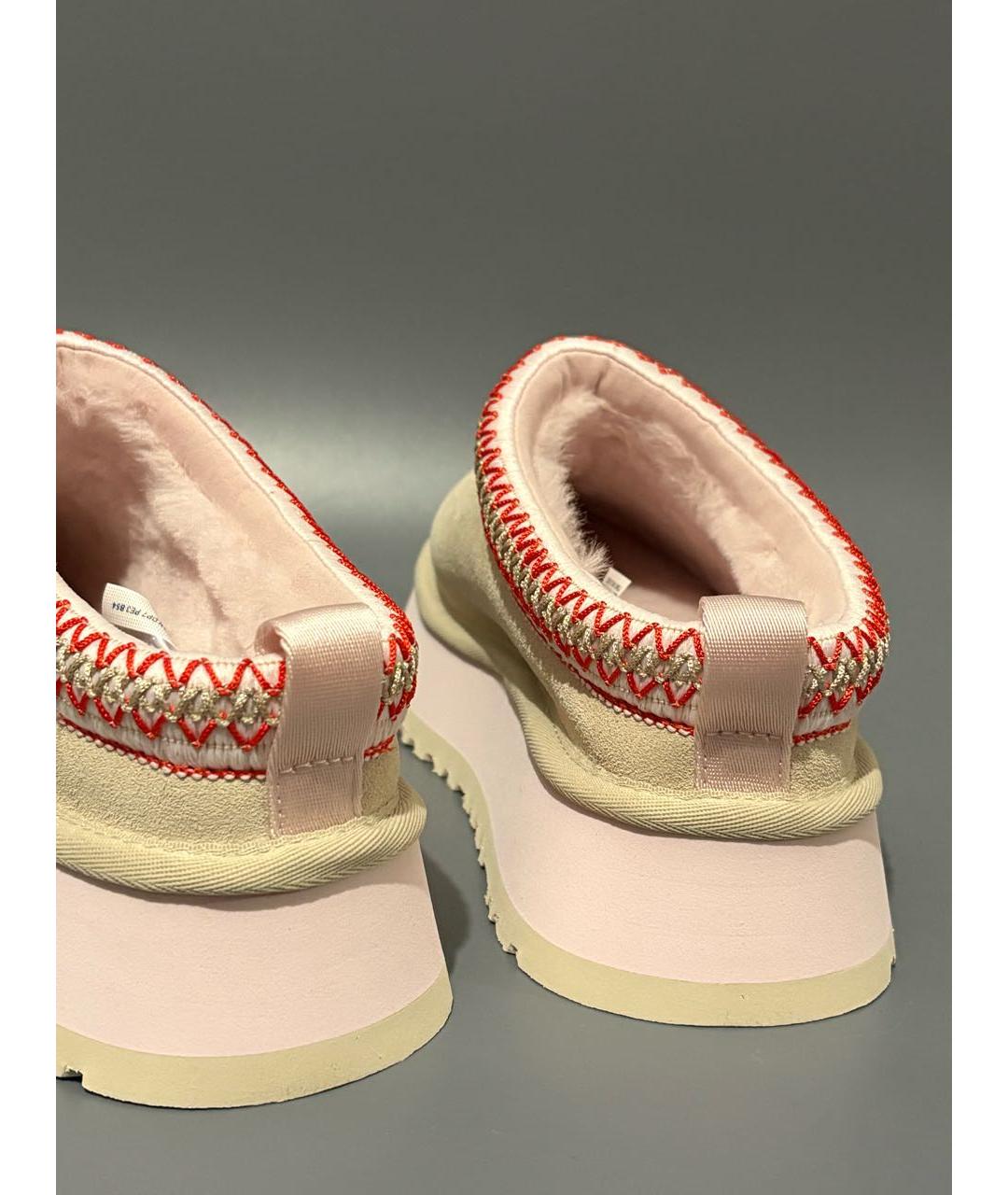 UGG Бежевые замшевые сабо, фото 4