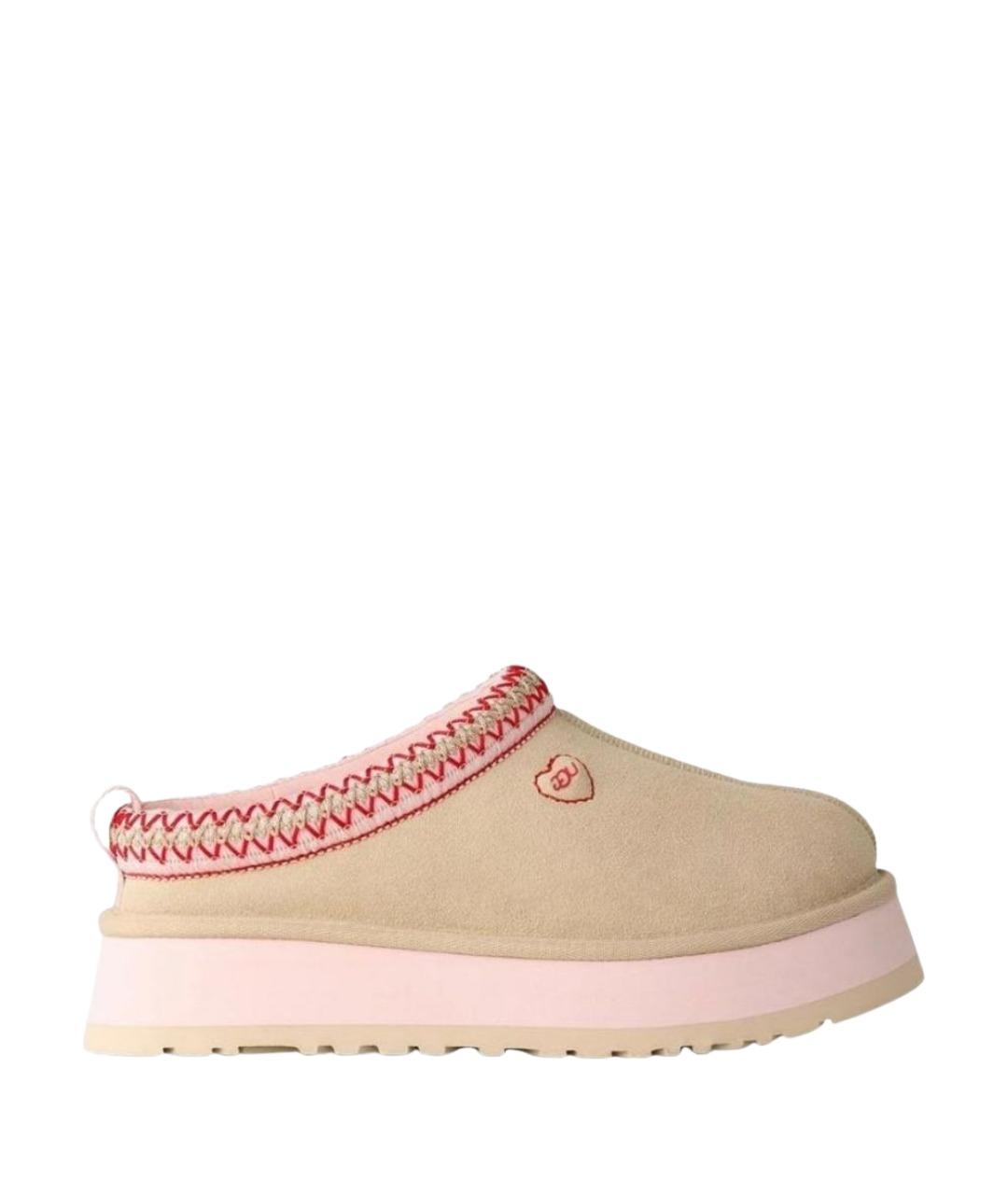 UGG Бежевые замшевые сабо, фото 1