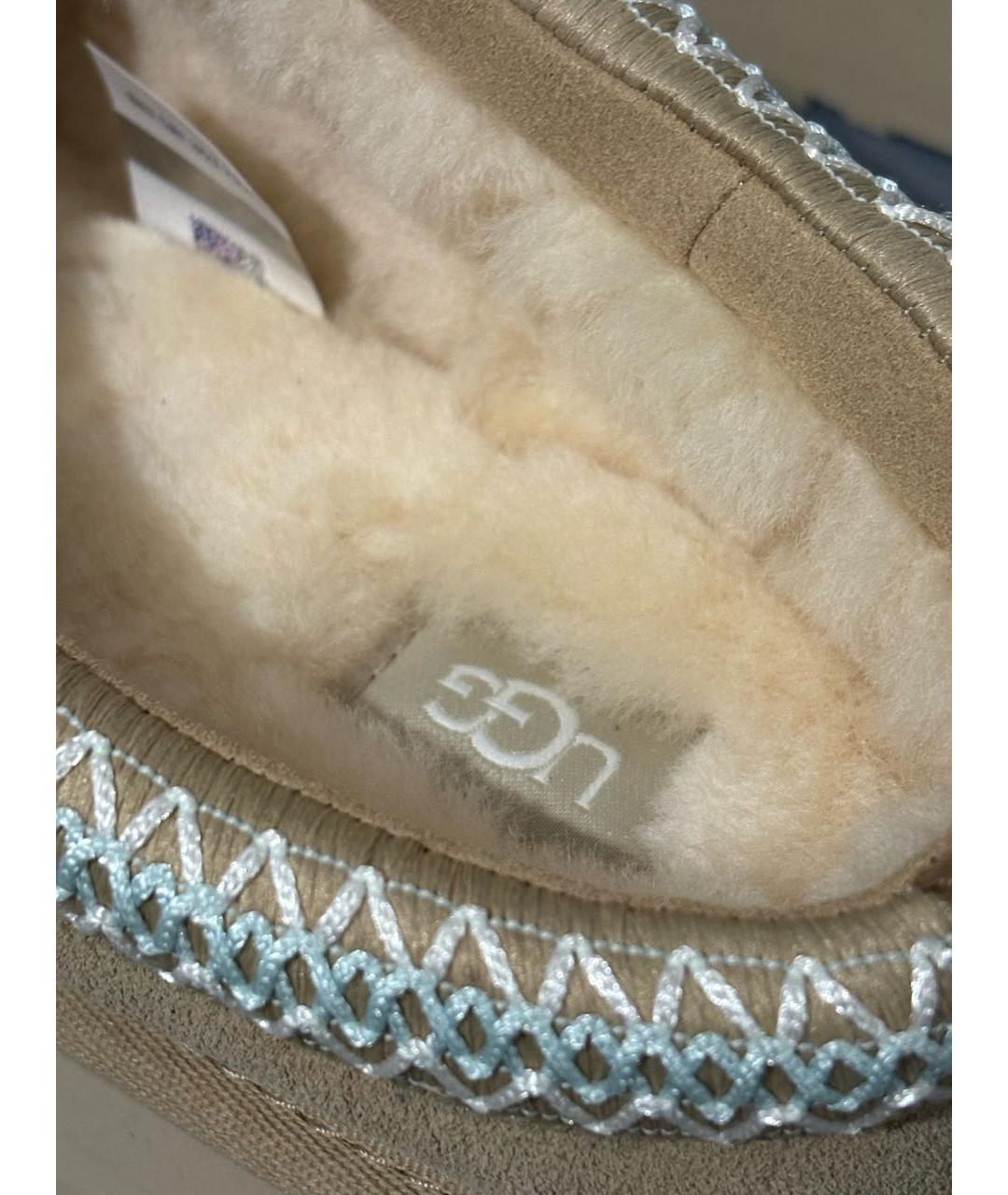 UGG Бежевые замшевые сабо, фото 3