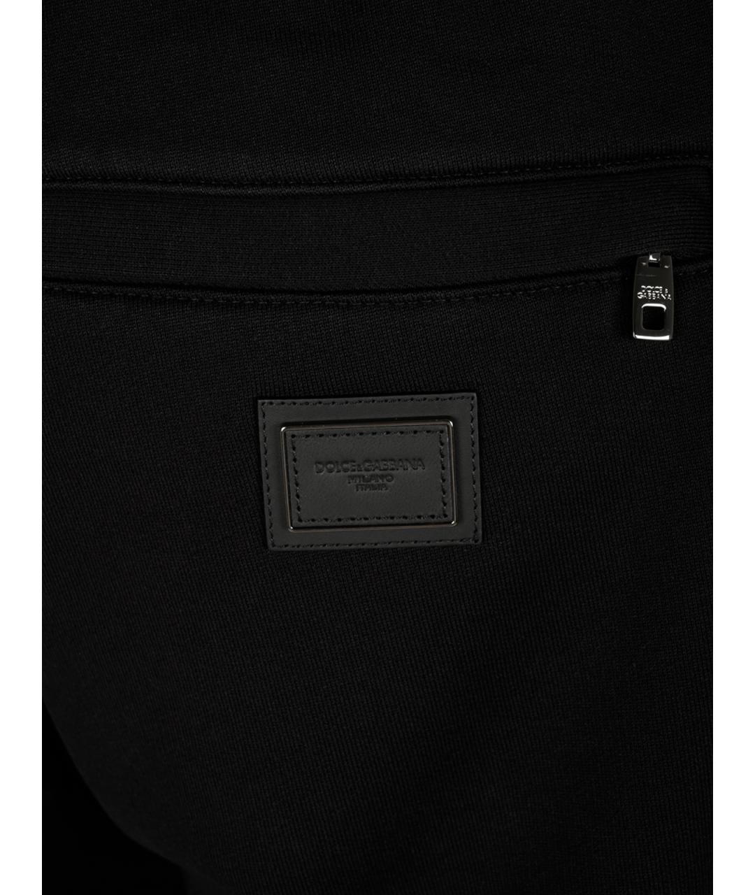 DOLCE&GABBANA Черные хлопковые повседневные брюки, фото 3