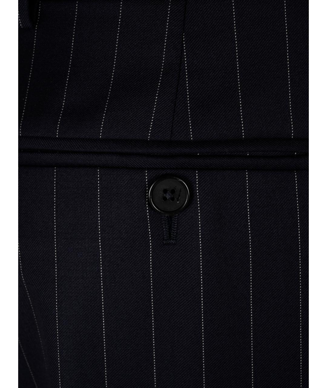 GIVENCHY Темно-синие шерстяные прямые брюки, фото 3