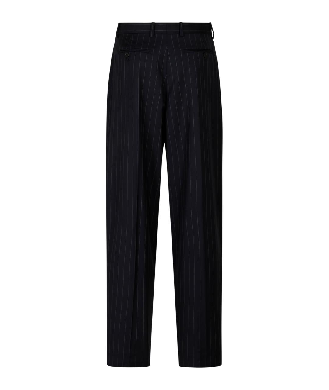 GIVENCHY Темно-синие шерстяные прямые брюки, фото 2