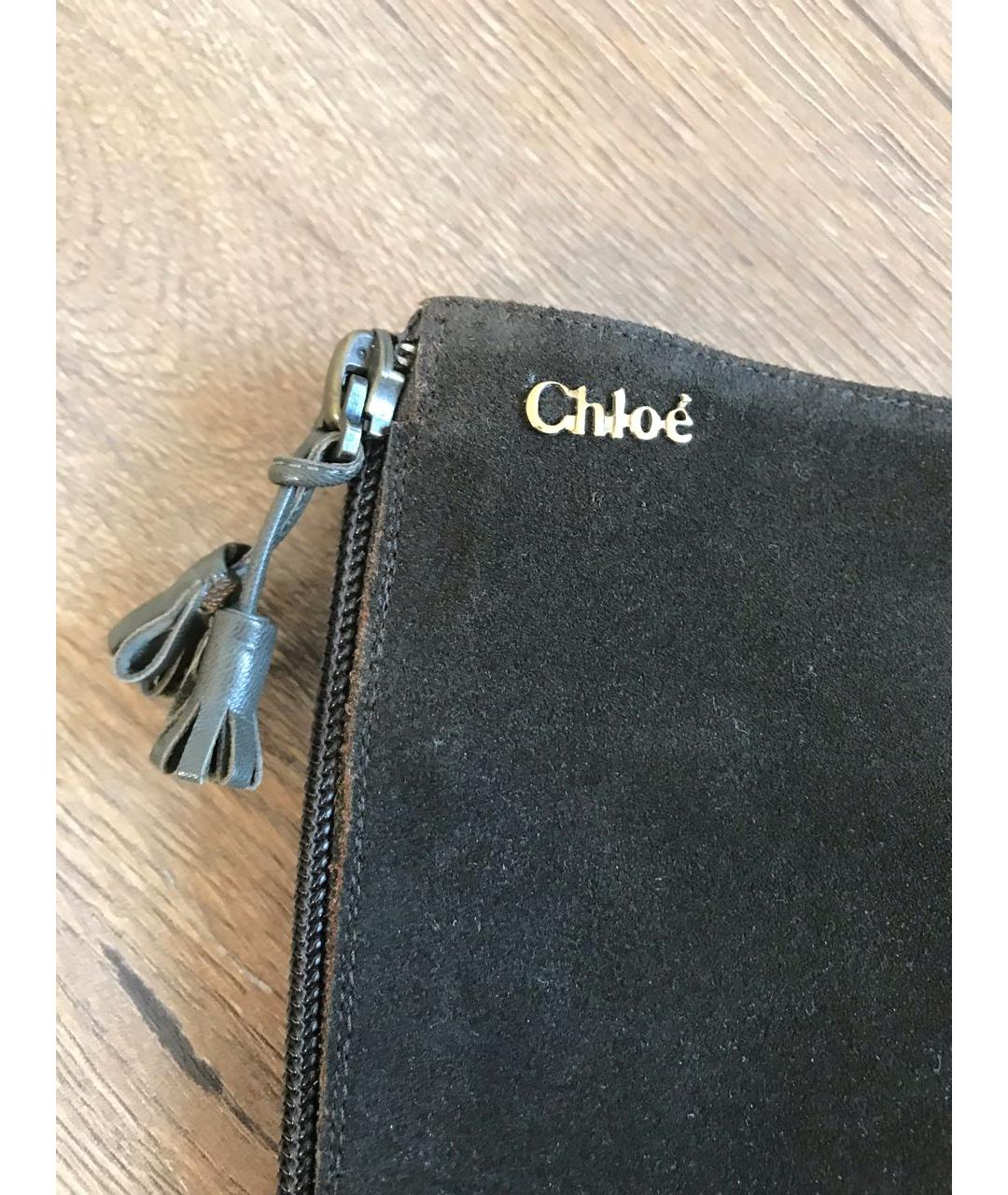 CHLOE Коричневые замшевые сапоги, фото 2
