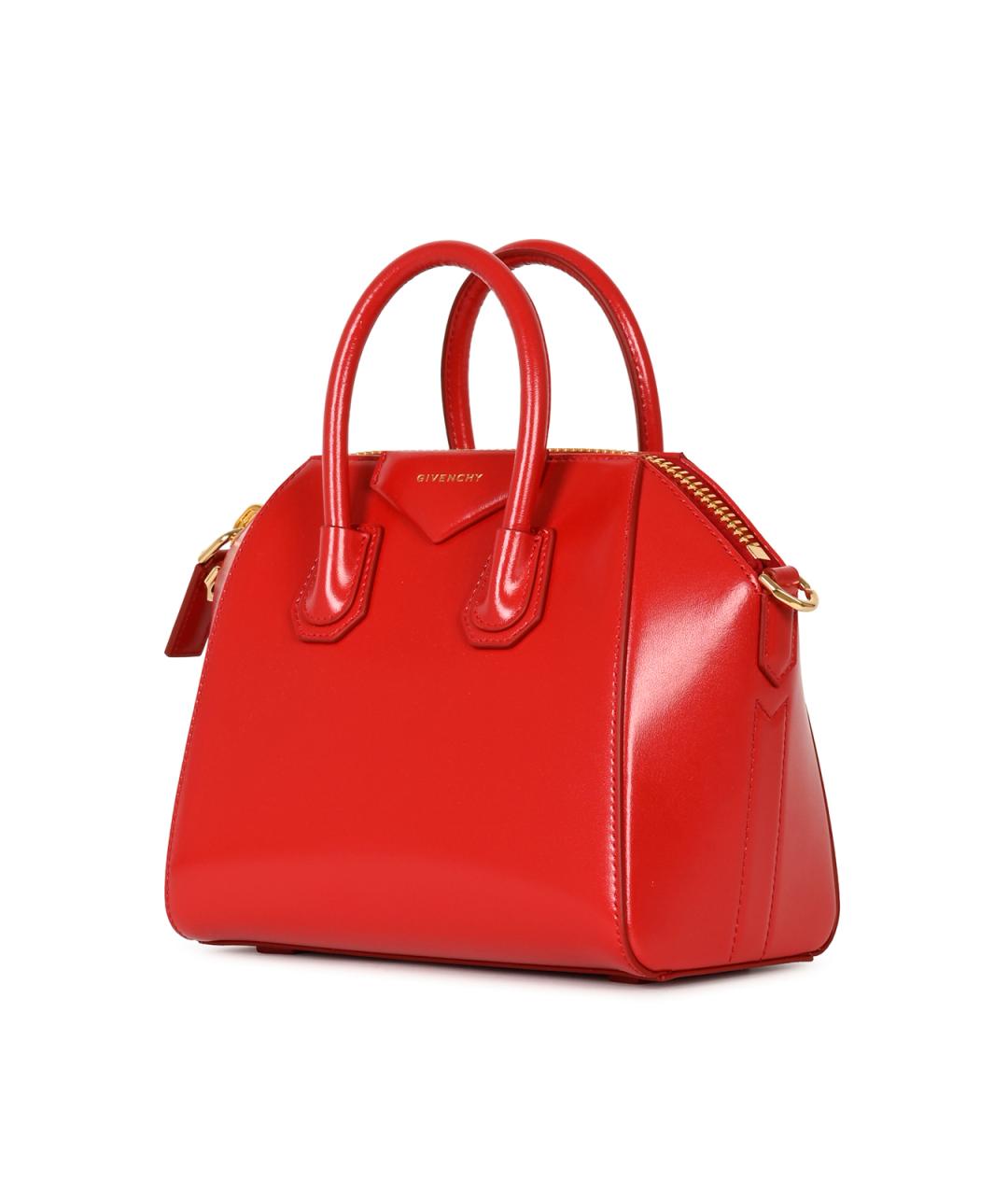 GIVENCHY Красная кожаная сумка тоут, фото 2