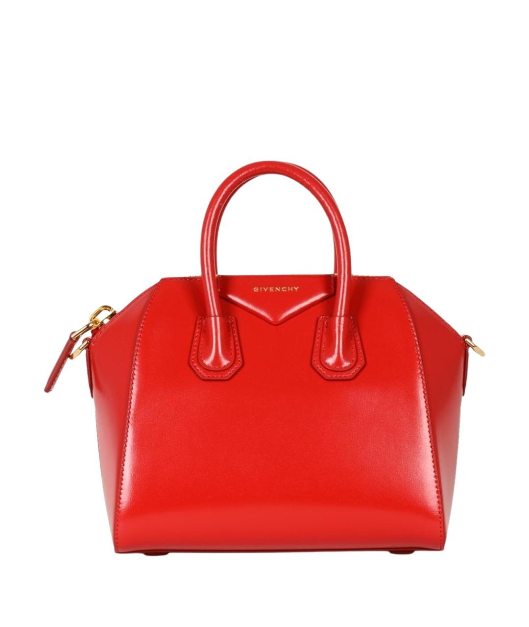 GIVENCHY Красная кожаная сумка тоут, фото 1