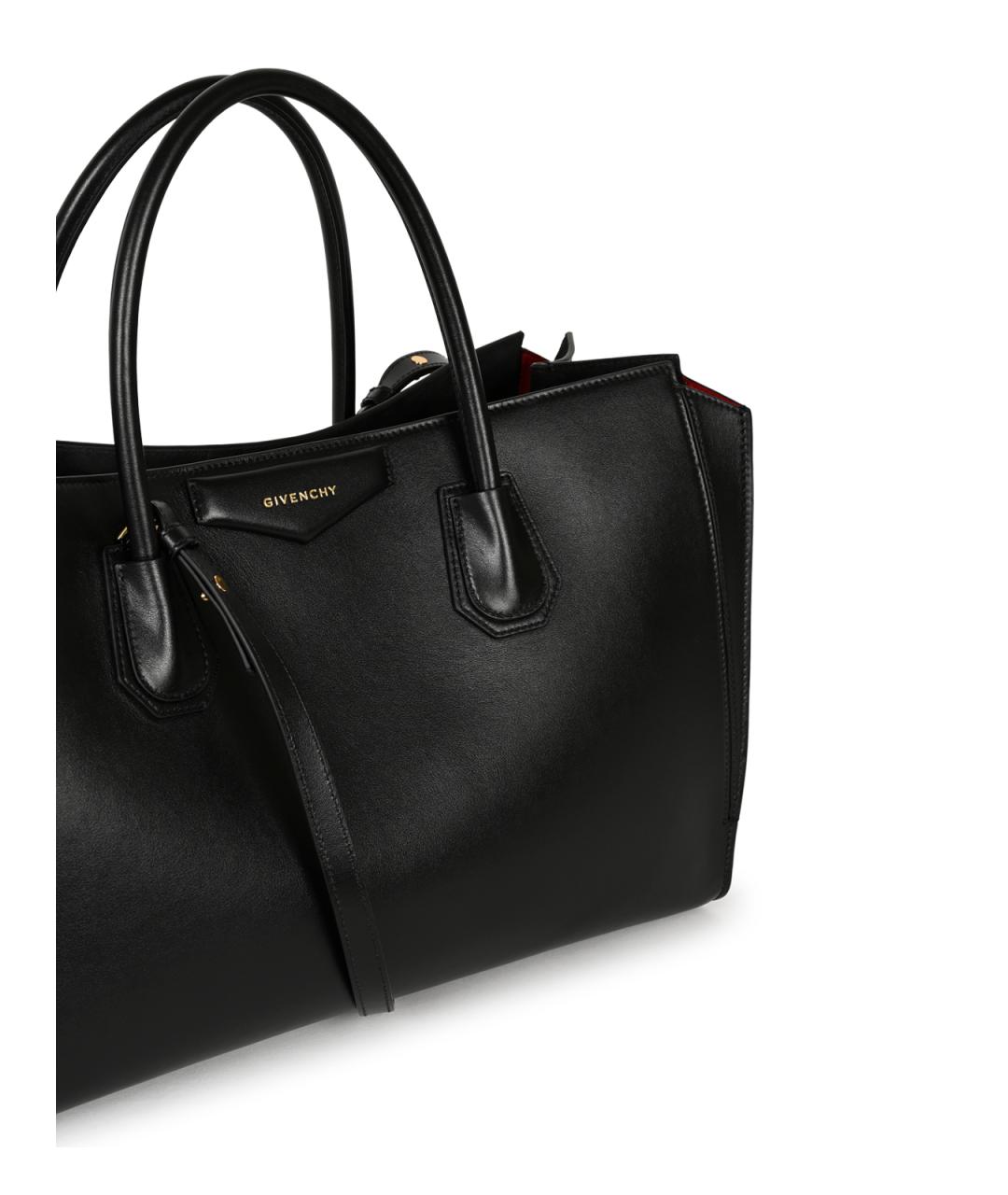 GIVENCHY Черная кожаная сумка тоут, фото 4