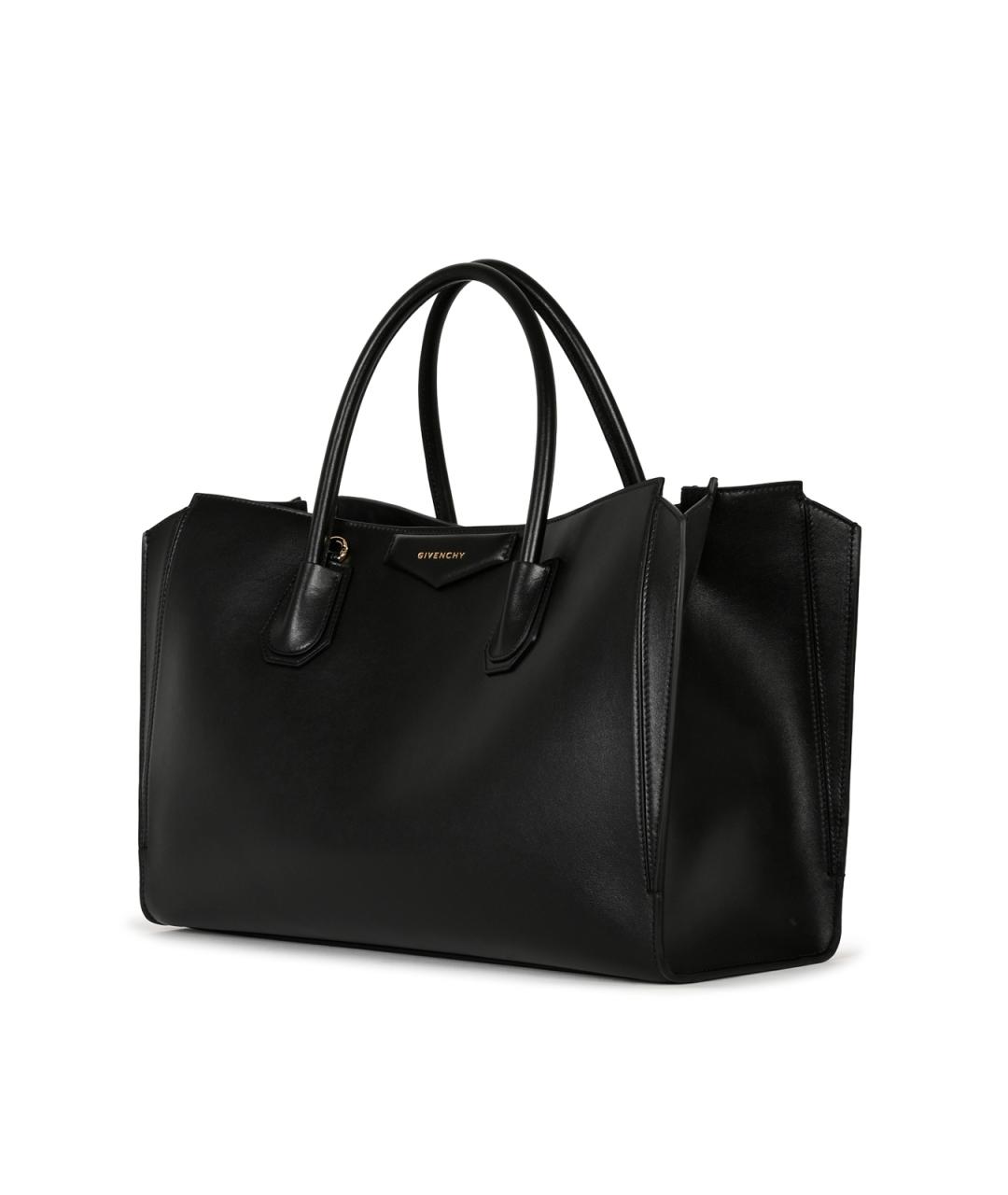 GIVENCHY Черная кожаная сумка тоут, фото 2