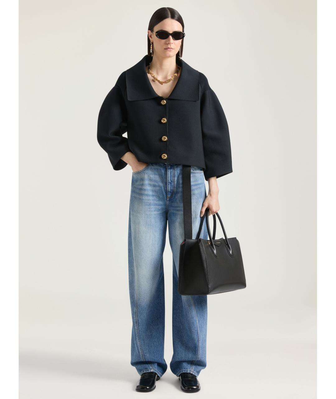 GIVENCHY Черная кожаная сумка тоут, фото 7