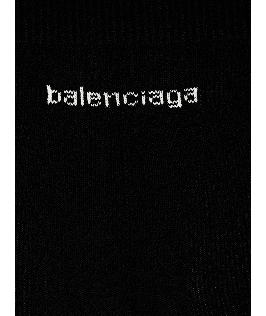 BALENCIAGA Черные полиэстеровые леггинсы и велосипедки, фото 3