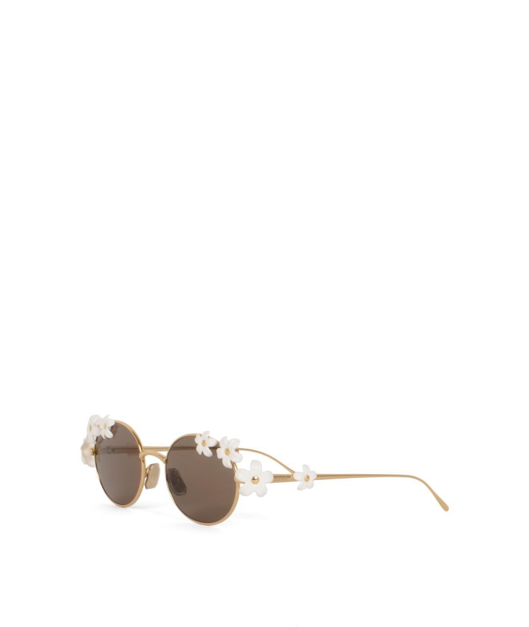 LOEWE Золотые солнцезащитные очки, фото 2