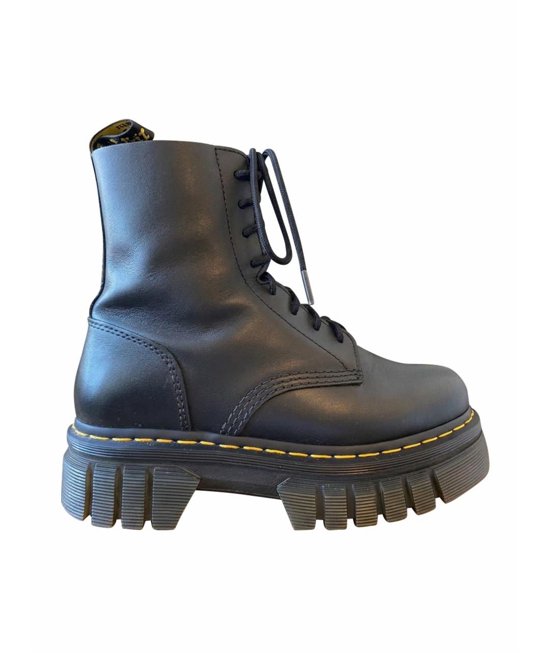 DR. MARTENS Черные кожаные ботинки, фото 1
