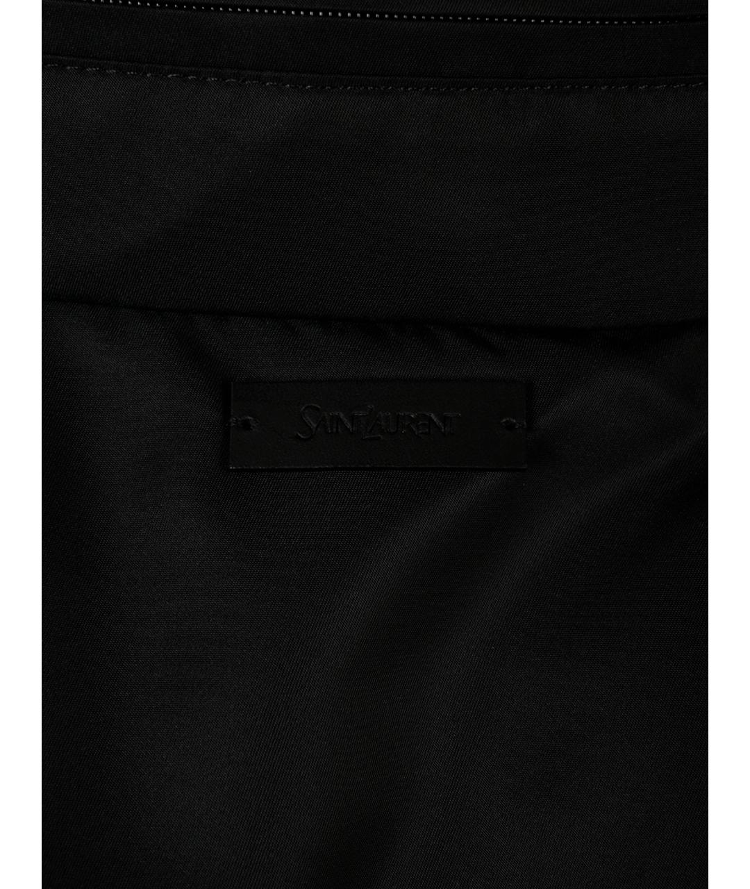 SAINT LAURENT Темно-синяя полиэстеровая куртка, фото 3