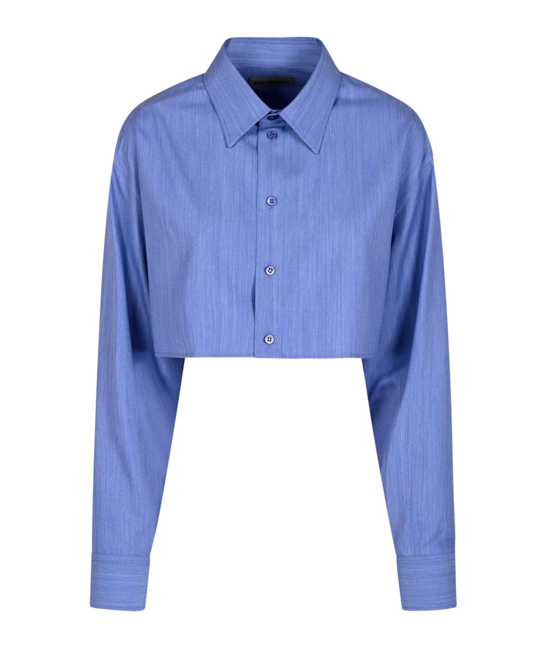 BALENCIAGA Синяя рубашка, фото 1