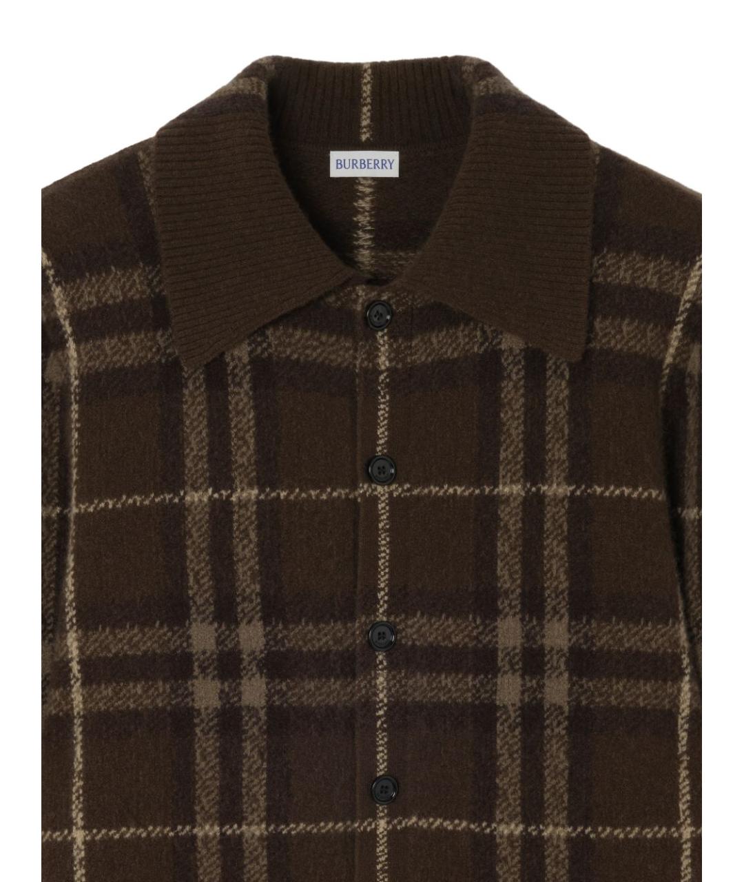 BURBERRY Коричневый кашемировый кардиган, фото 2