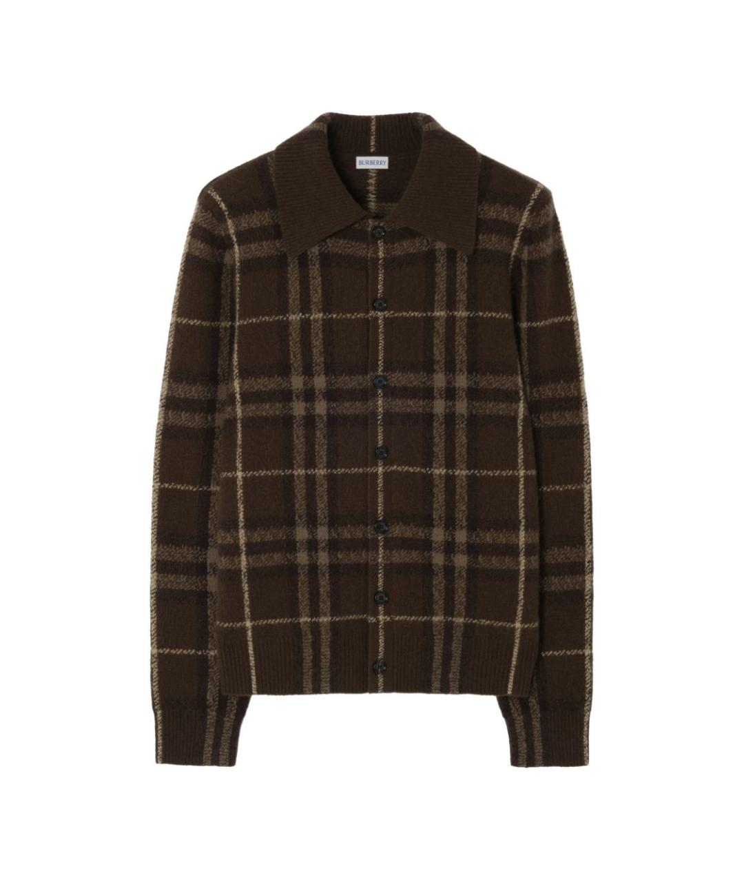 BURBERRY Коричневый кашемировый кардиган, фото 3