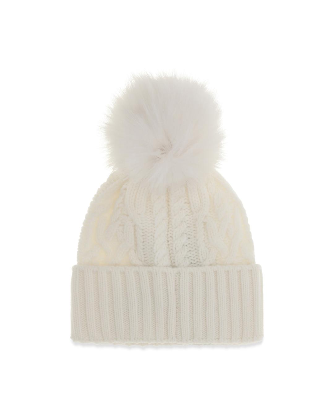 MONCLER Белая шерстяная шапка, фото 2