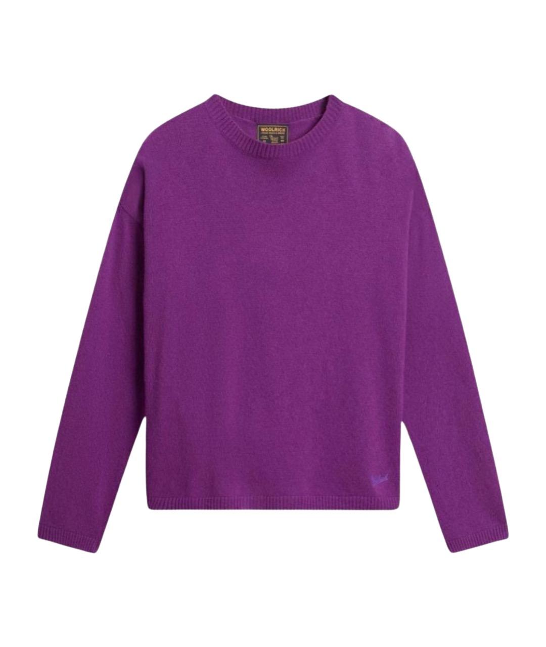 WOOLRICH Фиолетовый шерстяной джемпер / свитер, фото 1