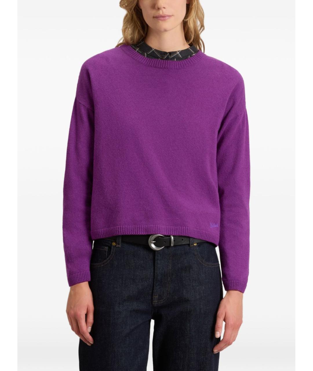 WOOLRICH Фиолетовый шерстяной джемпер / свитер, фото 3