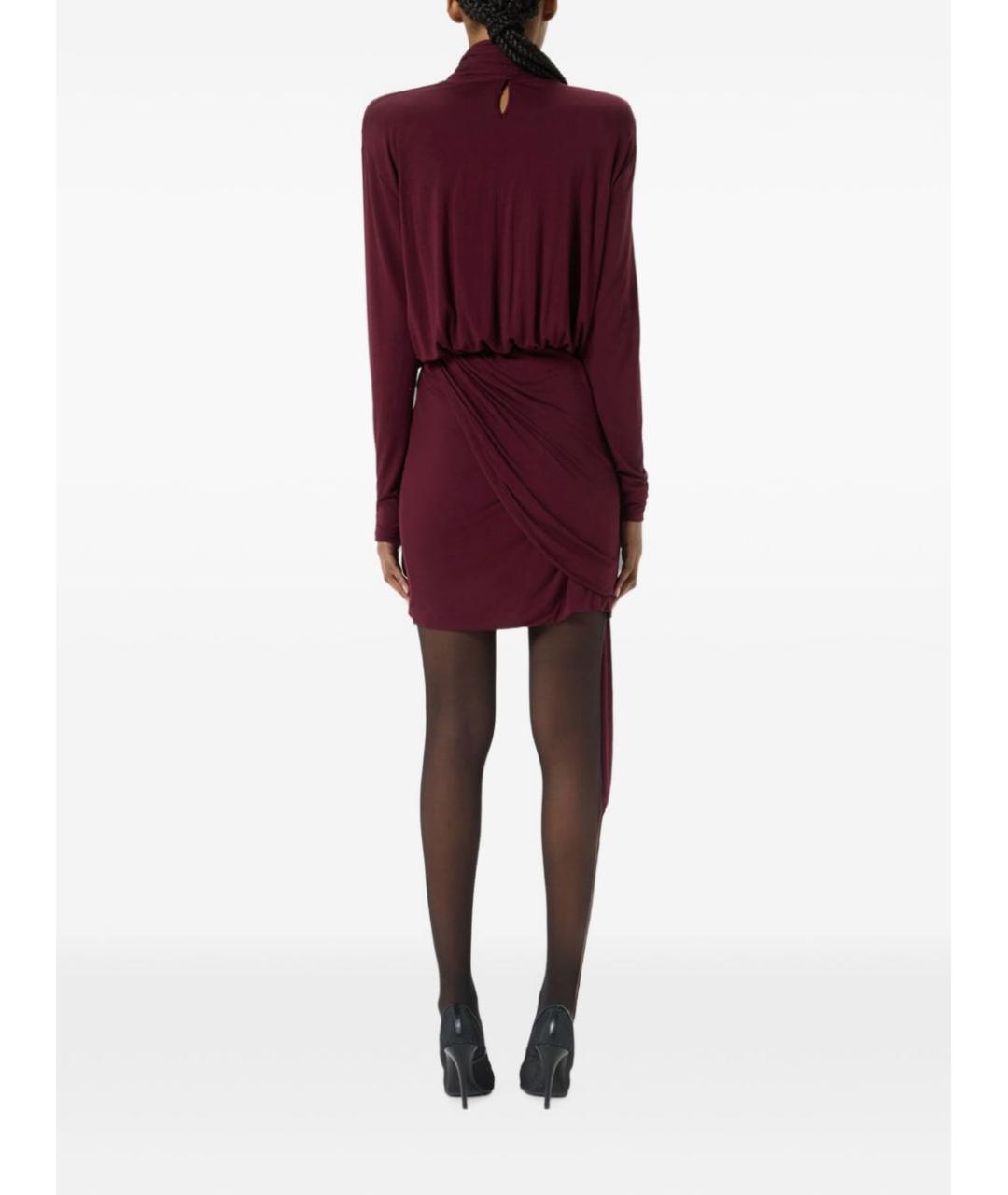 BLUMARINE Бордовое коктейльное платье, фото 2