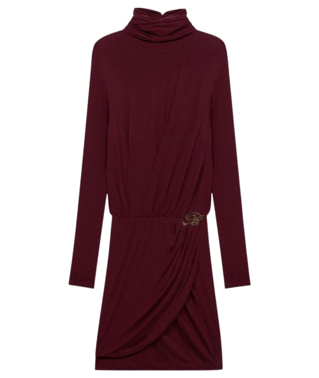 BLUMARINE Бордовое коктейльное платье, фото 1