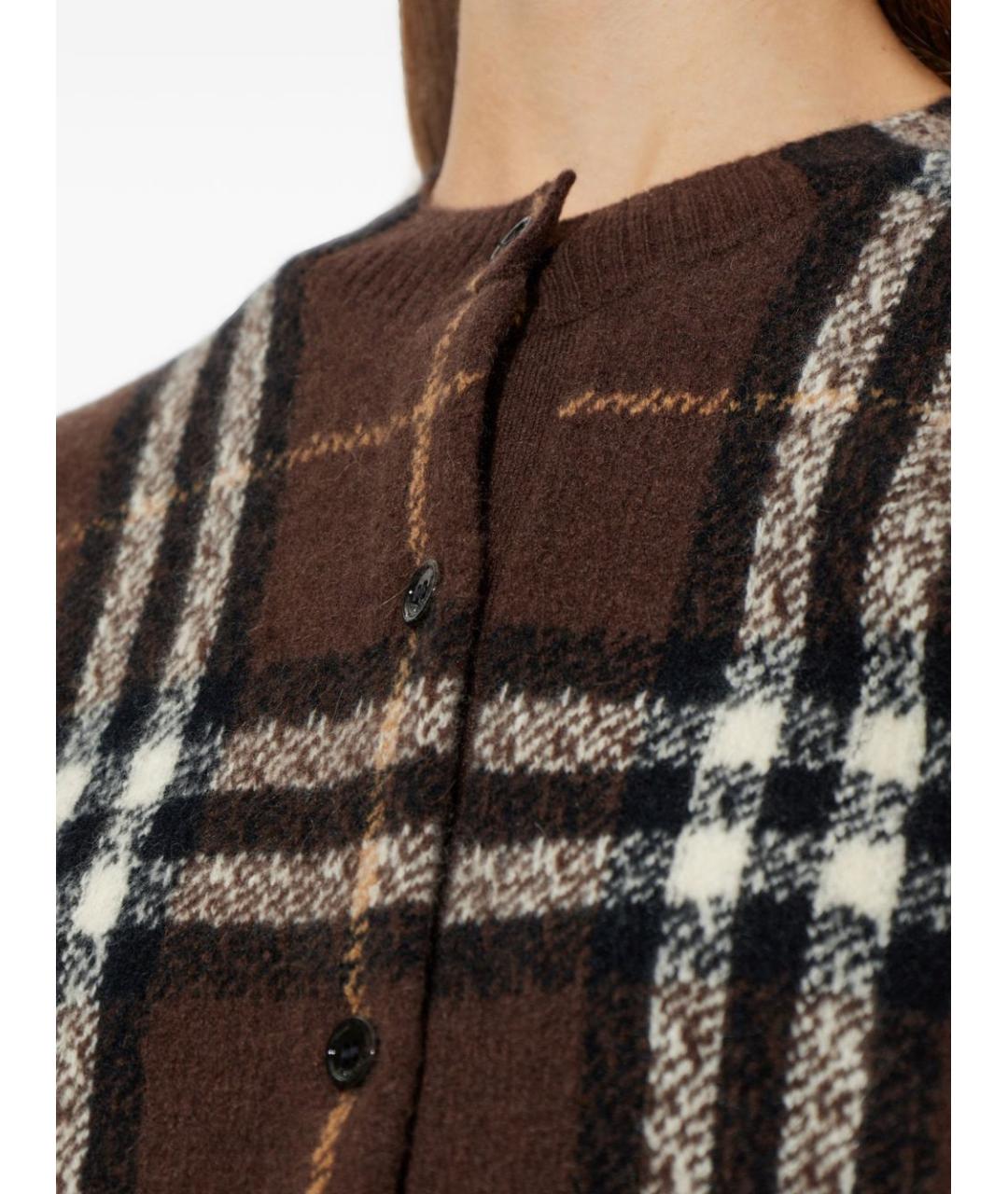 BURBERRY Коричневый кашемировый кардиган, фото 5