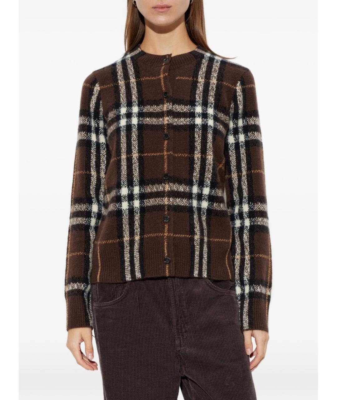 BURBERRY Коричневый кашемировый кардиган, фото 3