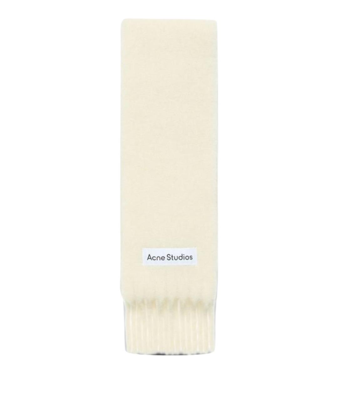 ACNE STUDIOS Белый шерстяной шарф, фото 1